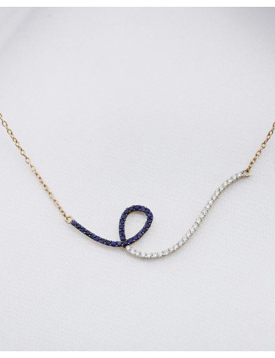 Hayat Safir Pırlanta Kolye resmi