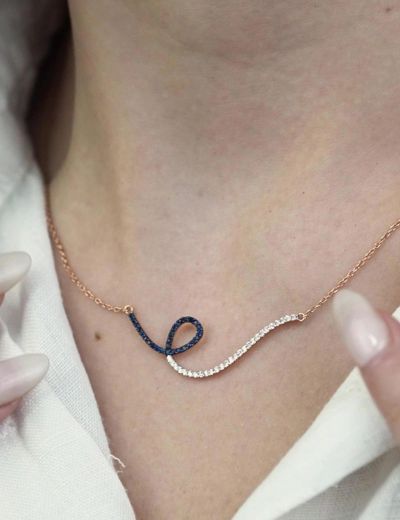 Hayat Safir Pırlanta Kolye resmi