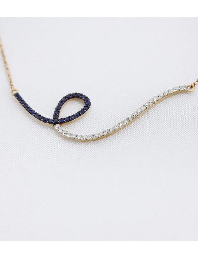 Hayat Safir Pırlanta Kolye resmi