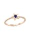 0.05 Karat Safir 14 Ayar Altın Yıldız Yüzük resmi