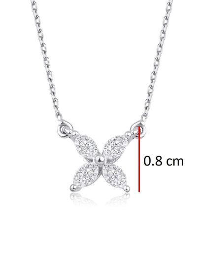 Dört Yapraklı Yonca Markiz Pırlanta Kolye resmi