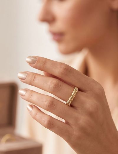 14K Altın Chocolate Yüzük 4Y28094 resmi
