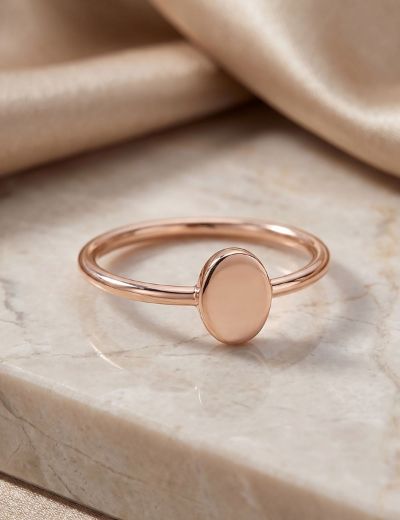 Oval Eklem Yüzük-14 Ayar resmi