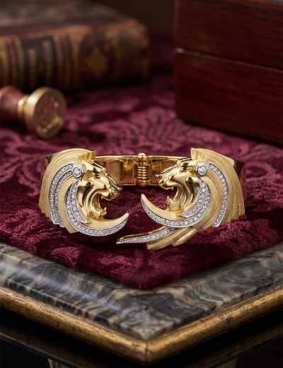 1.51 Karat Pırlanta Aslan Kelepçe resmi