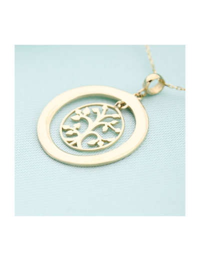 14 Ayar Altın Hayat Ağacı Kolye resmi