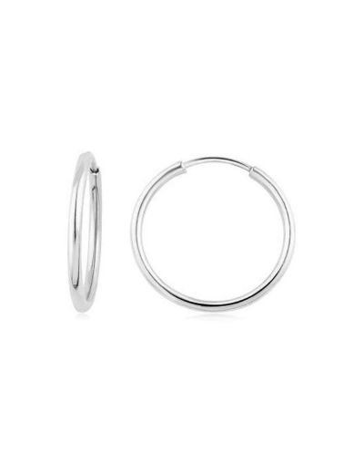 Beyaz Altın Minik Halka Küpe (Çap: 1.5cm) resmi