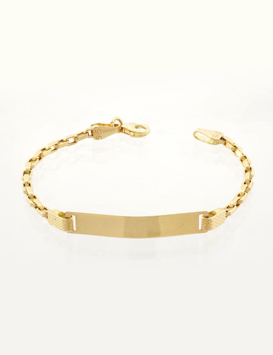 Klasik Altın Zincir Çocuk Künye resmi