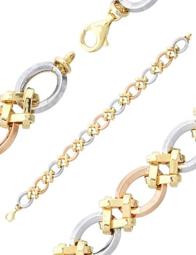 3 Renk Altın Hallow Bileklik resmi