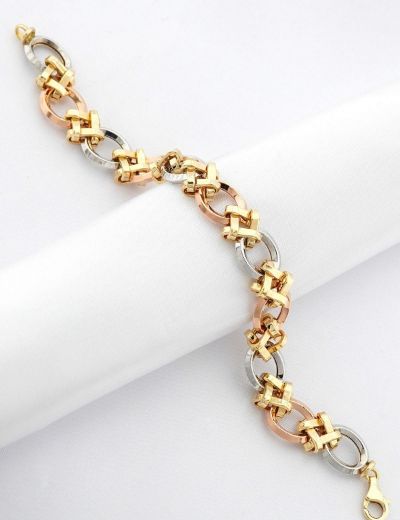 3 Renk Altın Hallow Bileklik resmi