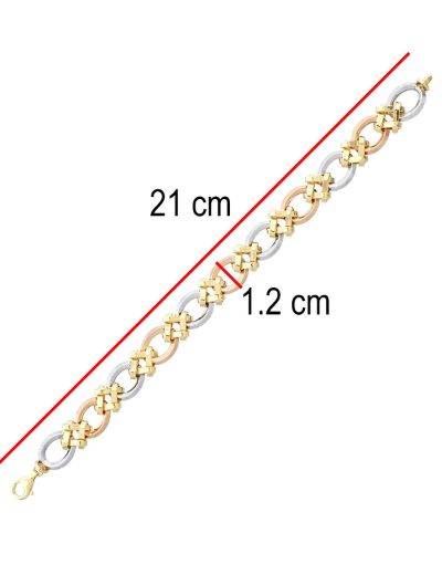 3 Renk Altın Hallow Bileklik resmi