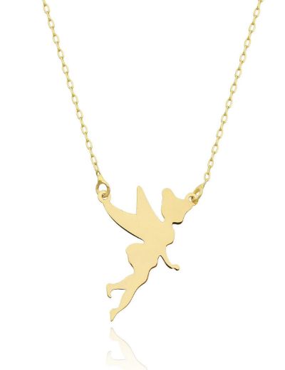 14K Altın Peri Kolye  4N37045 resmi