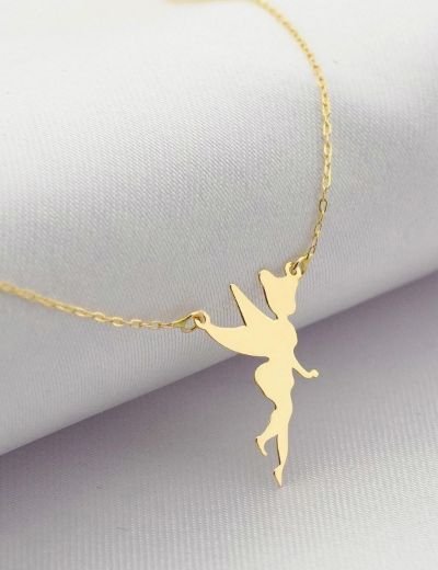 14K Altın Peri Kolye  4N37045 resmi