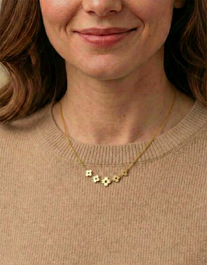 Yonca Altın  Kolye-14 Ayar resmi