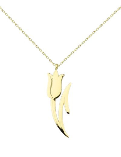 Lale Altın Kolye-14 Ayar resmi