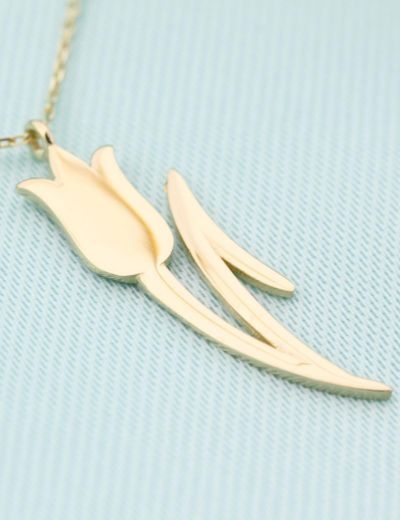 Lale Altın Kolye-14 Ayar resmi