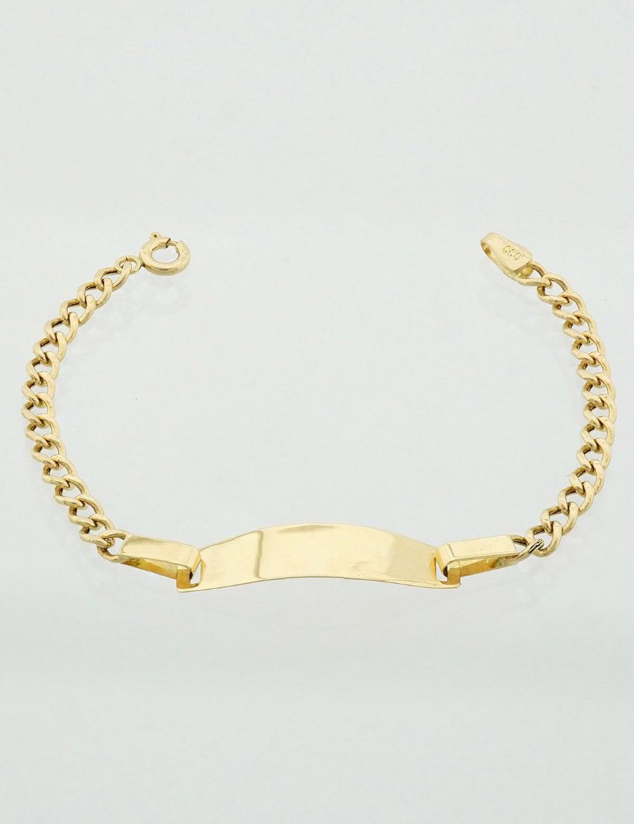 Klasik Altın Bebek Künye Bileklik resmi