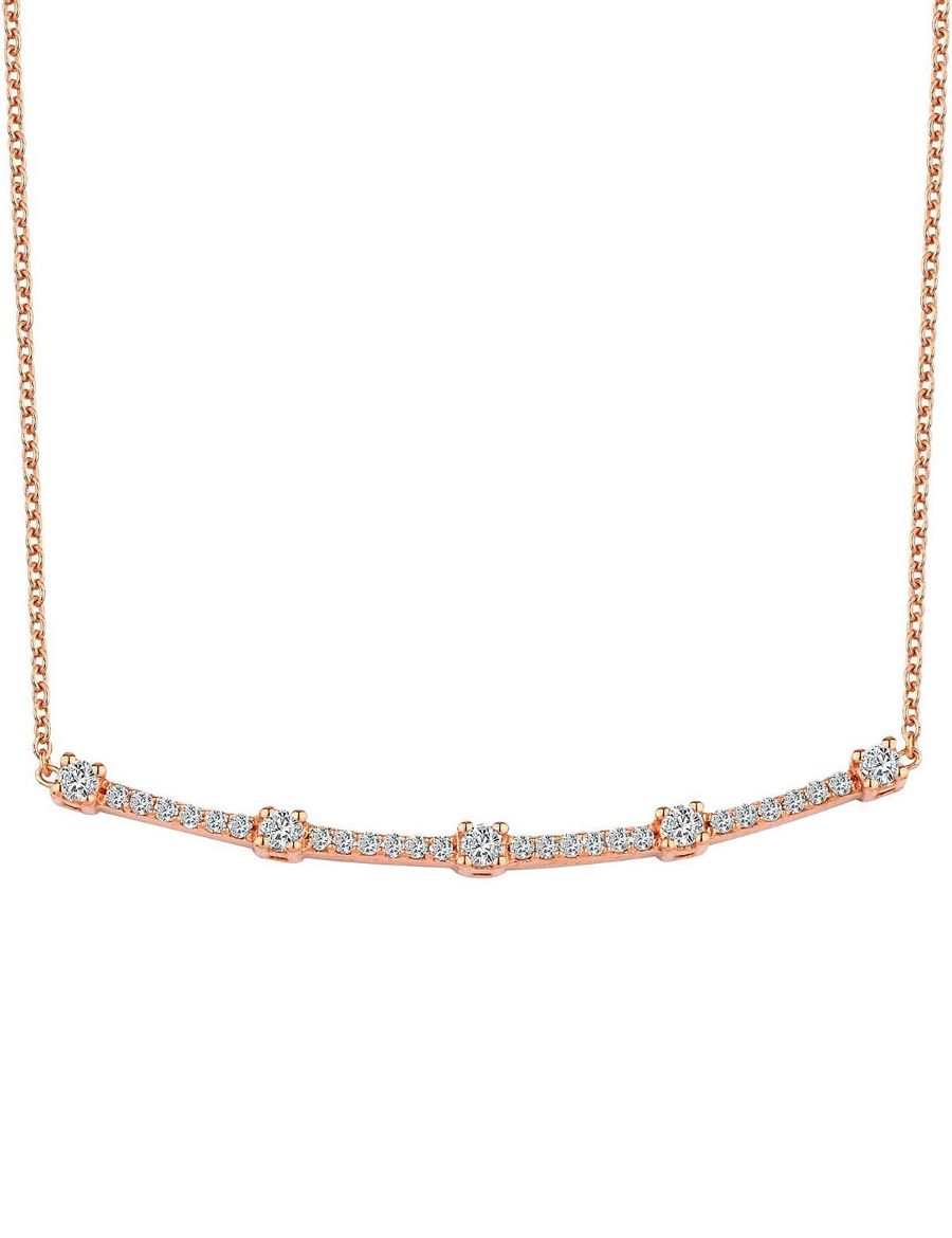 Sabit Taş Evli Pırlanta Su Yolu Kolye resmi