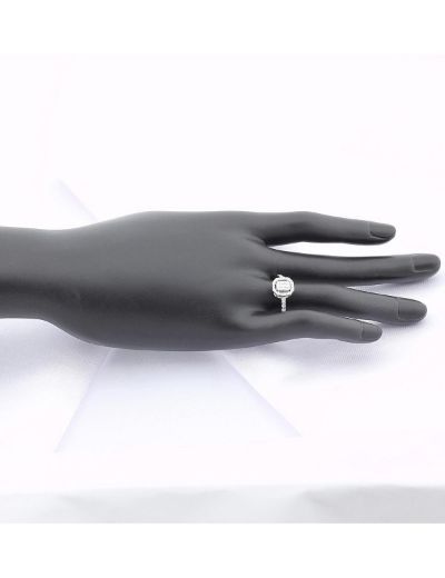 0.24 Karat Baget Pırlanta Yüzük  (G-H VS/Klasik) resmi