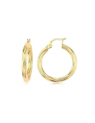 Burma Altın Halka Küpe (Çapı:2.8cm) resmi