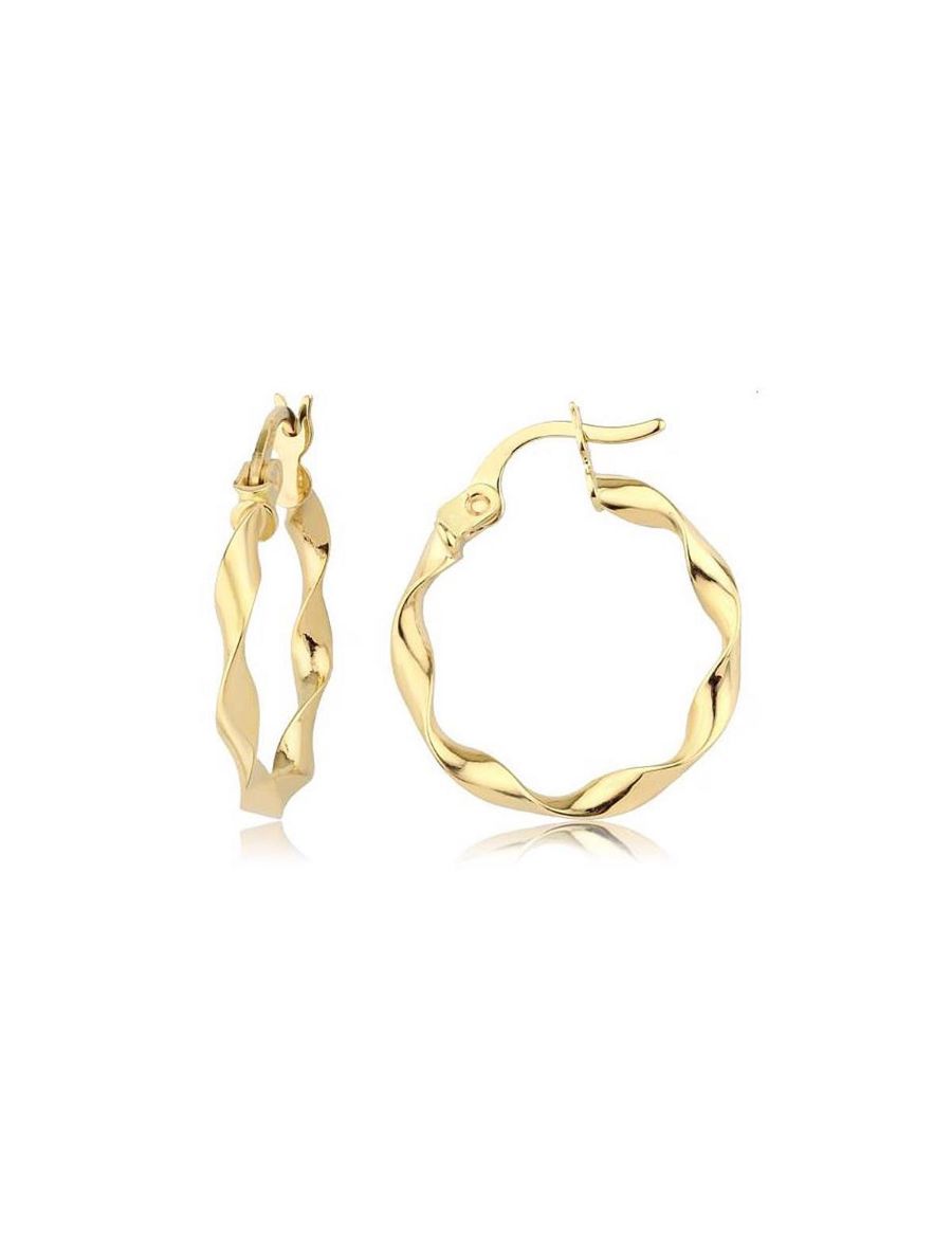 Burgu Altın Halka Küpe (Çapı: 1.9 cm) resmi