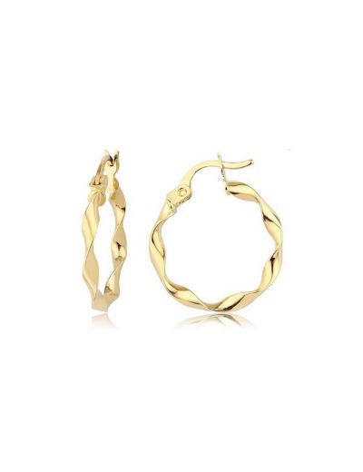Burgu Altın Halka Küpe (Çapı: 1.9 cm) resmi