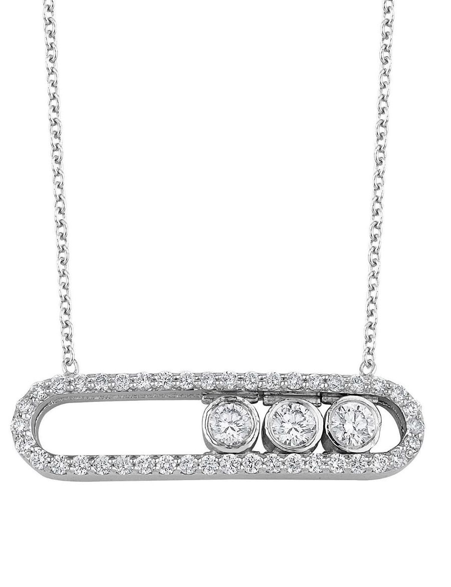 Hareketli Taş Evleri Pırlanta Kolye resmi