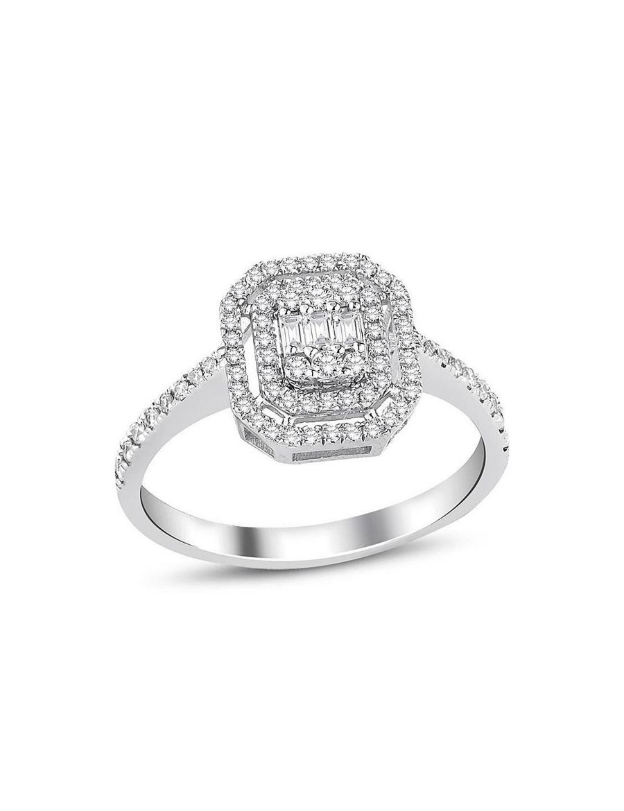 0.31 Karat Baget Pırlanta Yüzük  (G-H VS/2Sıra) resmi