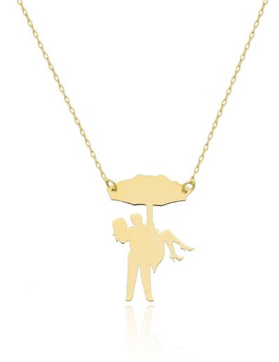 Bir Şemsiyenin Altında 14K Altın Kolye resmi