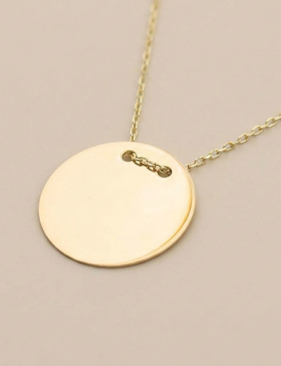 Kişiye Özel İsimli Plaka Altın Kolye - 14 Ayar resmi