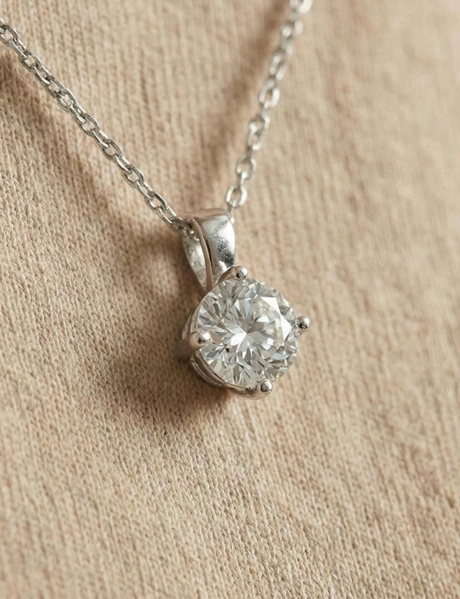 Pırlanta Tektaş Kolye-0.10 Karat resmi