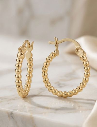 Altın Top Halka Küpe (Çapı: 1.5cm) resmi