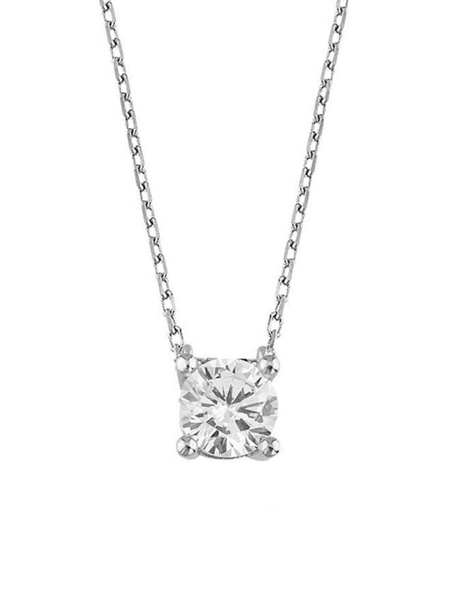 0.12ct Karat E-F vs Pırlanta Tel Tırnak Tektaş Kolye resmi