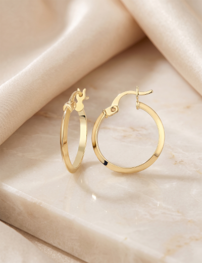 Keskin Altın Halka Küpe (Çapı:2.3 cm) resmi