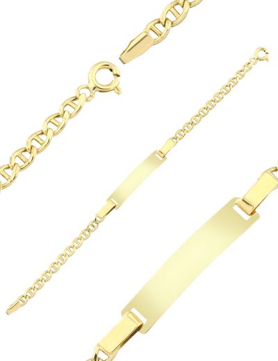 Gemici Zincir Altın Çocuk Künye Bileklik resmi