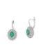 0.99 Karat Pırlantalı Oval Zümrüt Küpe PE086 resmi