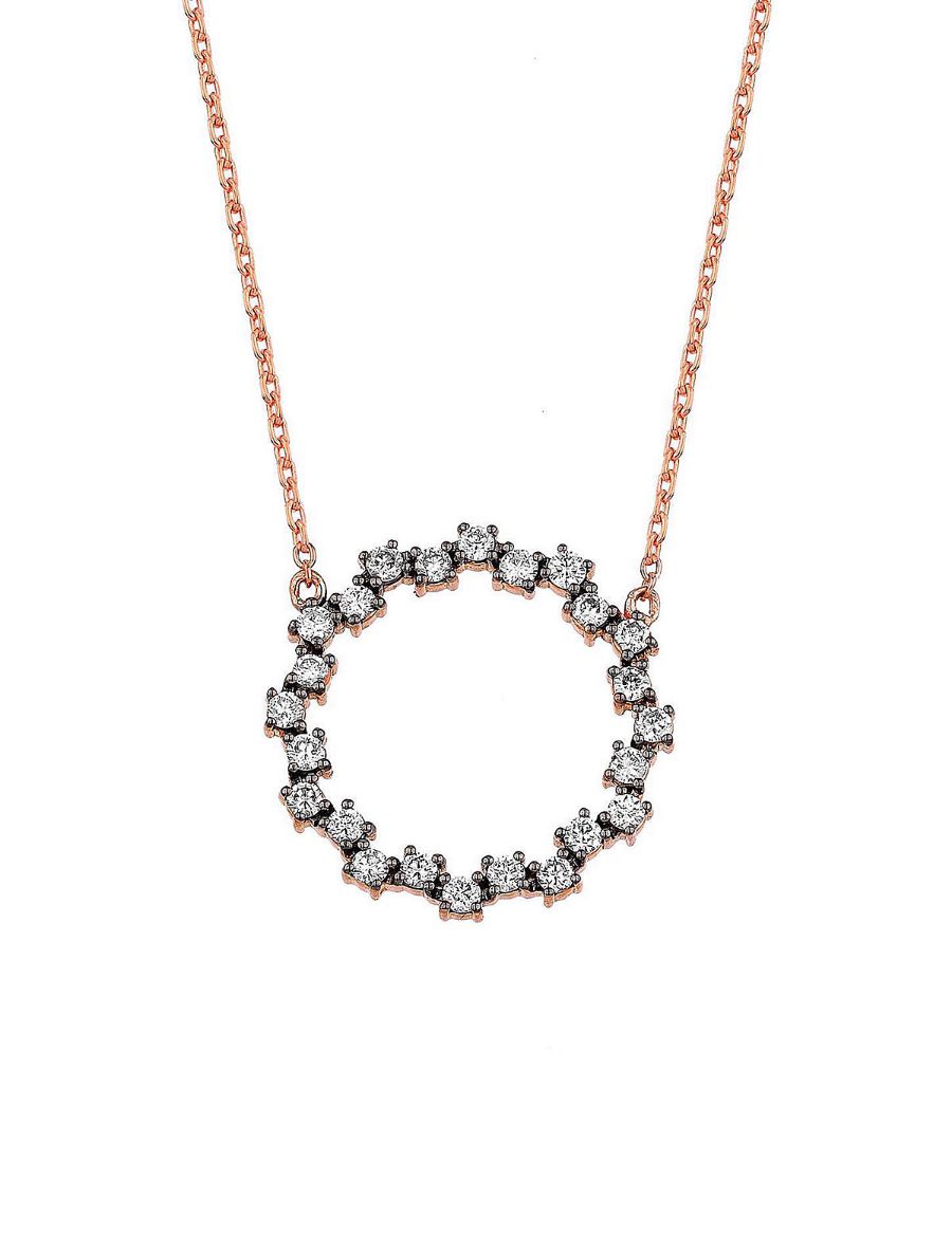 Pırlanta Halka Altın Kolye resmi