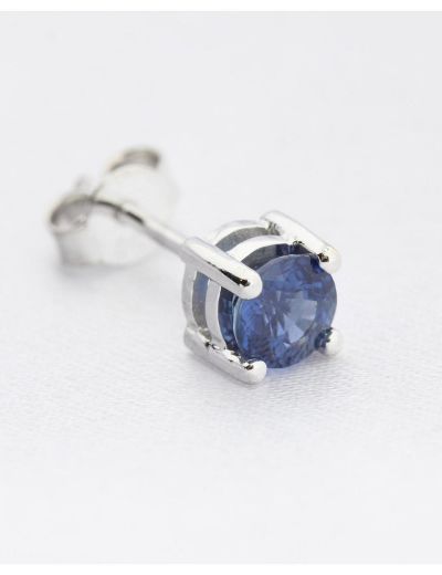 18 Ayar Altın 0.64 Karart Safir Tektaş Tek Küpe (Çift Değildir) resmi