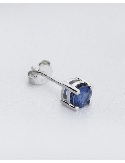 18 Ayar Altın 0.64 Karart Safir Tektaş Tek Küpe (Çift Değildir) resmi