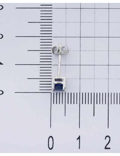 18 Ayar Altın 0.64 Karart Safir Tektaş Tek Küpe (Çift Değildir) resmi