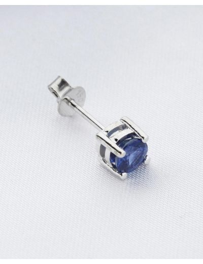 18 Ayar Altın 0.64 Karart Safir Tektaş Tek Küpe (Çift Değildir) resmi