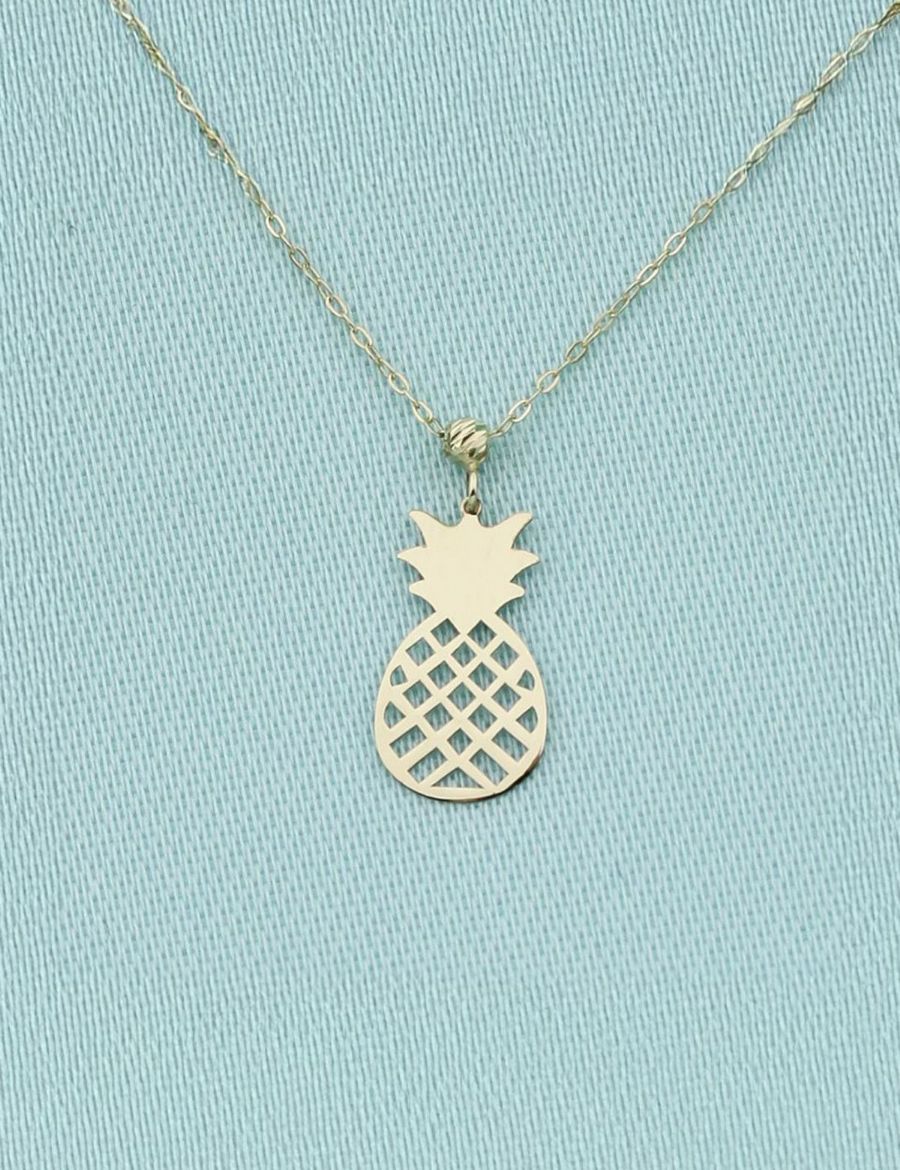 Ananas Kolye 14 Ayar Altın resmi