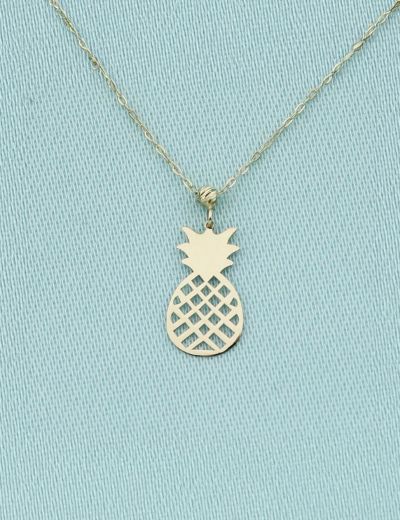 Ananas Kolye 14 Ayar Altın resmi