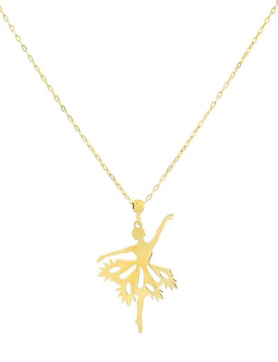 Balerin 14 Ayar Altın Kolye resmi