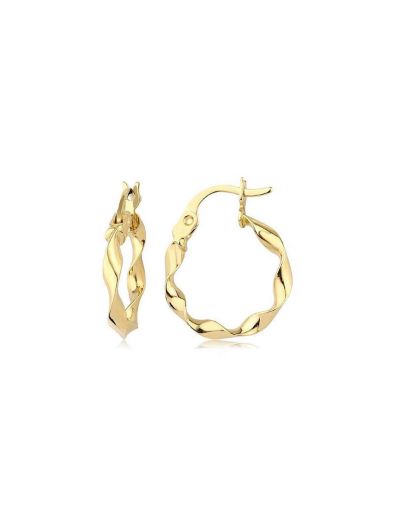 Burgu Altın Halka Küpe (Çapı: 1.5 cm) resmi