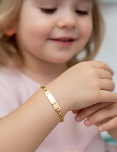 Altın Bebek Künye Bileklik resmi