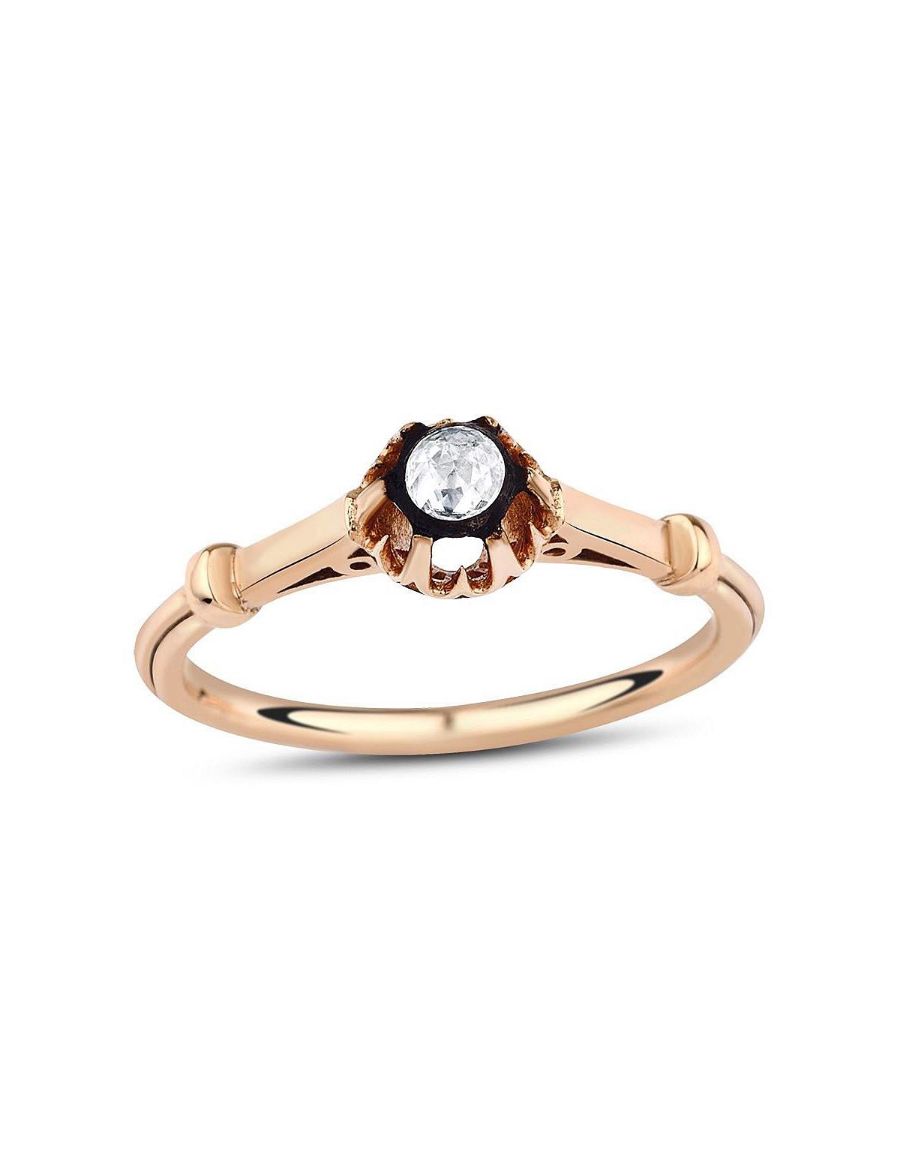 0.07 Karat Elmas Tektaş Yüzük EY3451-13 resmi