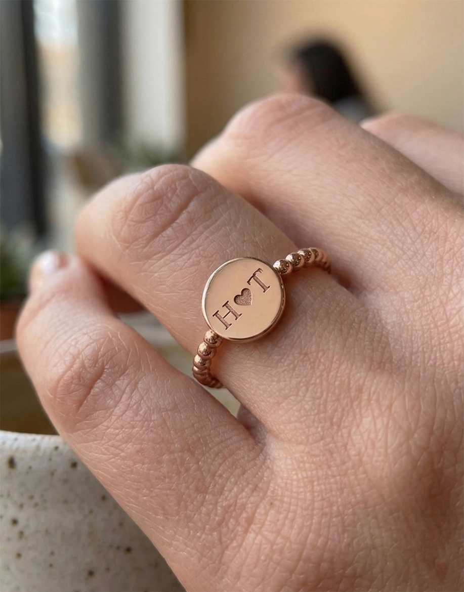 14 Ayar Yuvarlak Chocolate Yüzük resmi