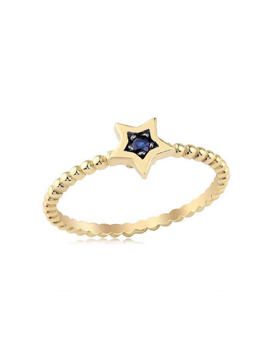 0.05 Karat Safir Yıldız Chocolate Yüzük PY1091-5 resmi