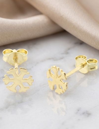 Altın Kar Tanesi Tragus Küpe resmi