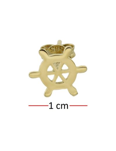 Altın Gemici Dümeni Tragus Küpe resmi